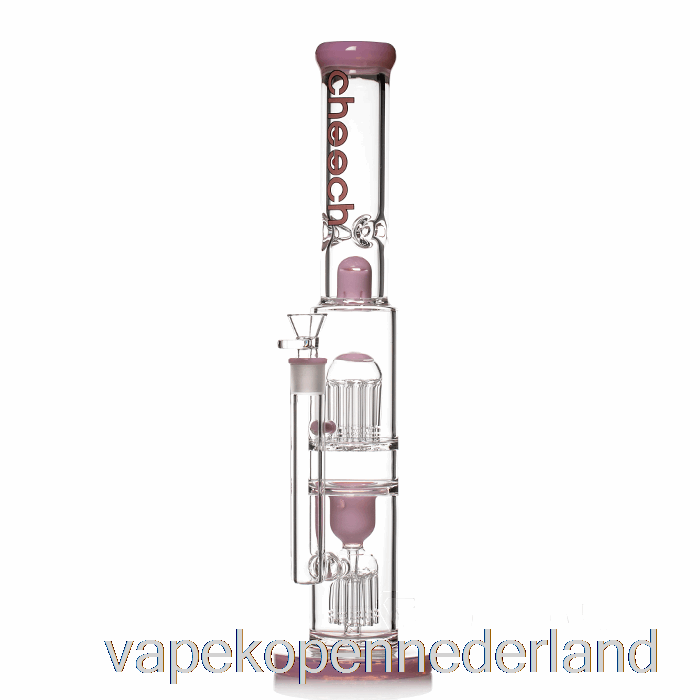 Vape Nederland Cheech Glazen Dubbele Boom Big Rig Bong Roze